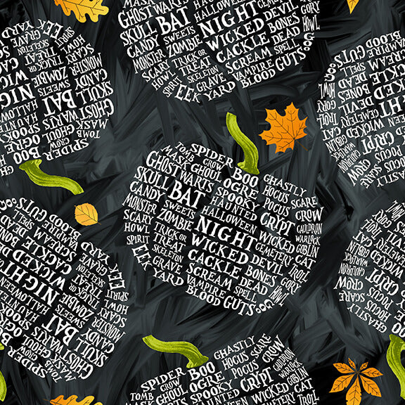 Halloween Countdown: Pumpkins with Halloween Words Black 2261G-99
