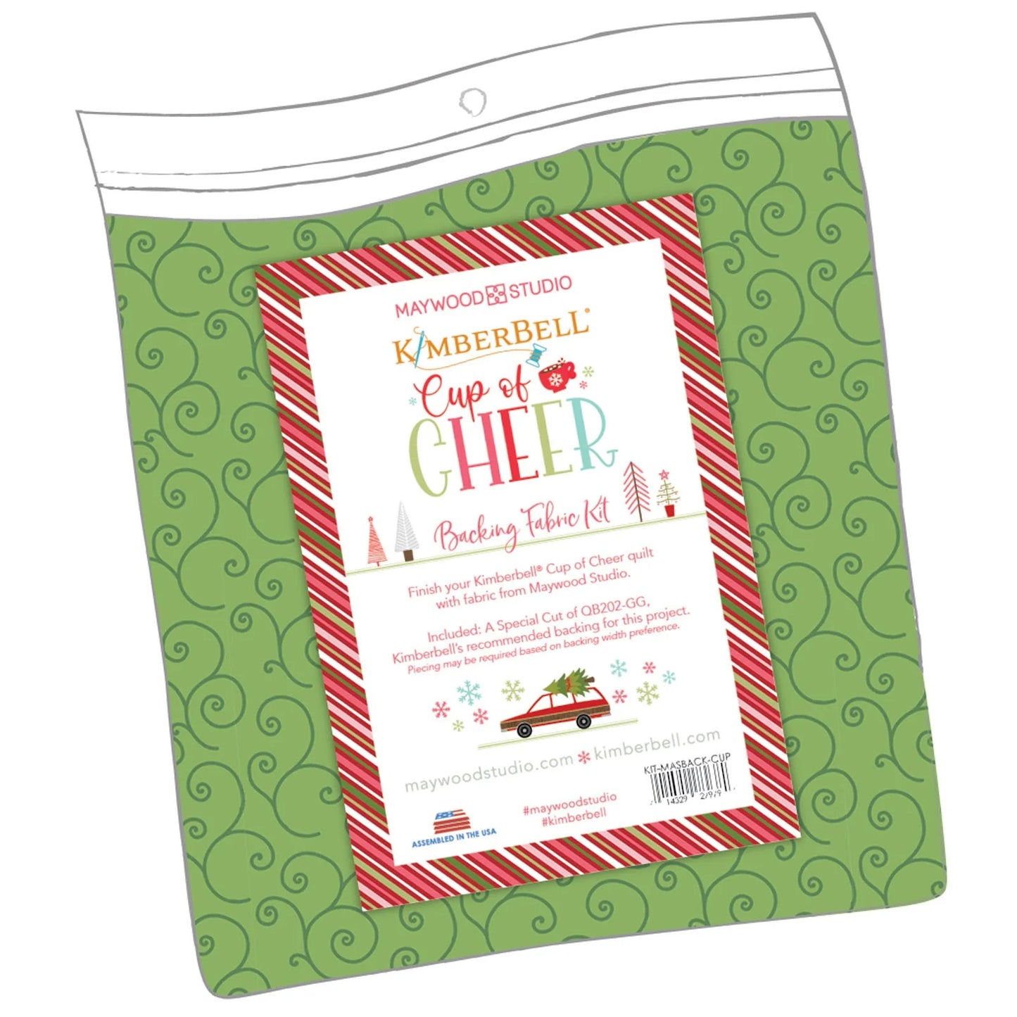 Kimberbell Cup of Cheer Backing Fabric Kit