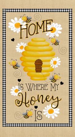 Beige Bee Hive Sweet Home Panel
