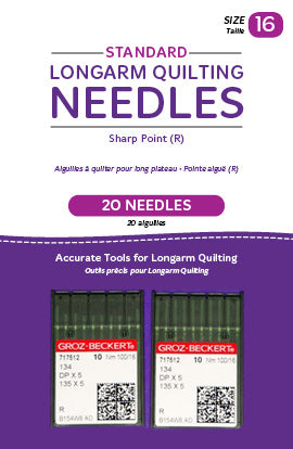 Handi Quilter Standard Longarm Needles - Two Packages of 10 (16/100-R, Sharp)