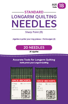 Handi Quilter Standard Longarm Needles 18Two Packages of 10 (18/110-R, Sharp)