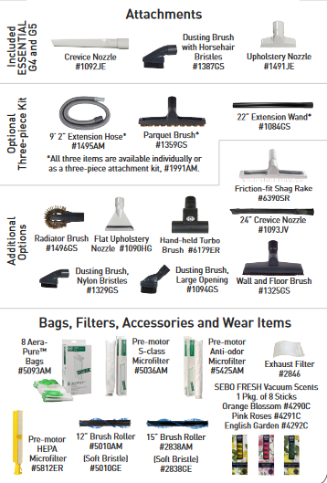 SEBO ESSENTIAL G4 and G5