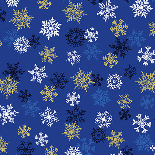 Sparkling Snowflakes - Royal Blue 12523M-54