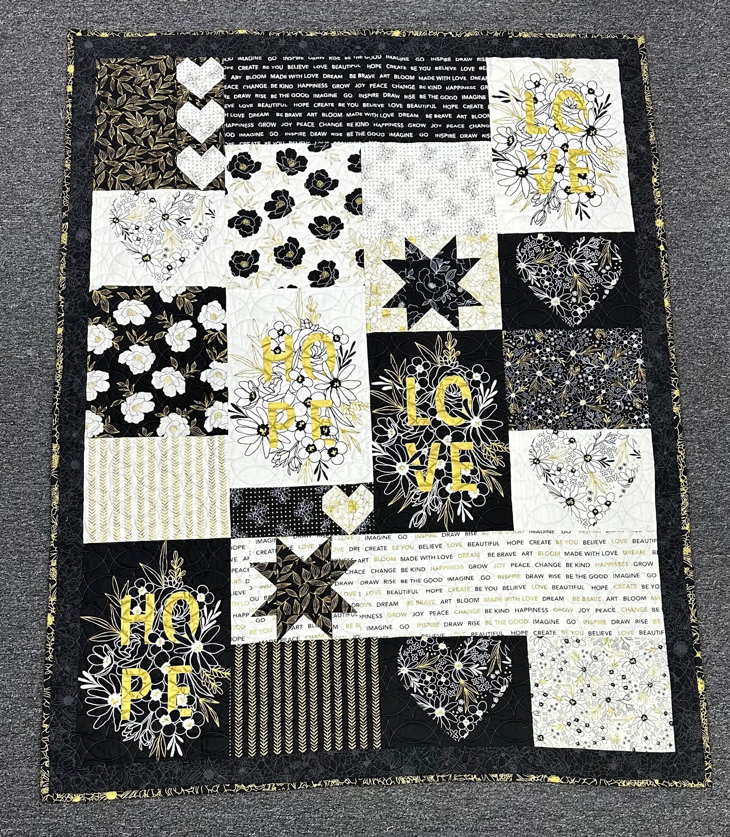 Gold Love Quilt