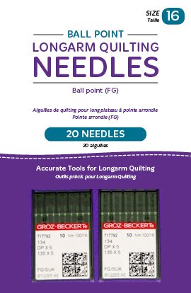 Handi Quilter Ball Point Longarm Needles – Two Packages of 10 (16/100-FG, Ball Point)